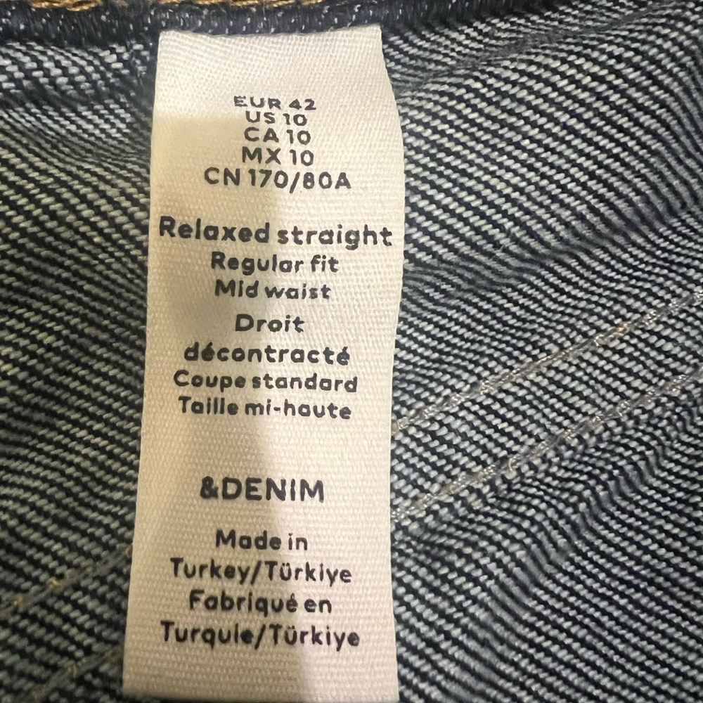 H & M WIDE HIGH CUFFED ANKLE JEANS - Picture 7 of 8